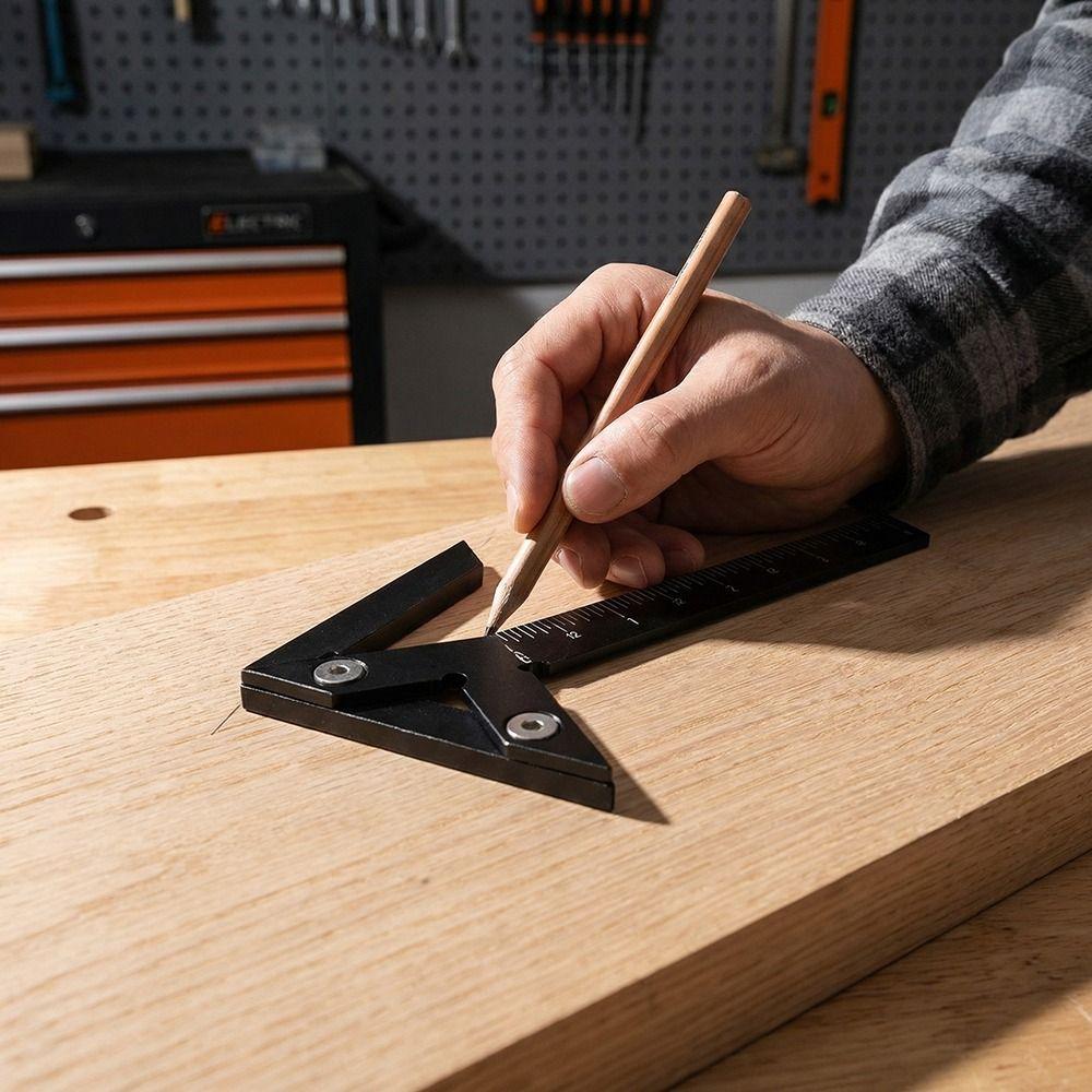 45/90 Degree Angle Marker Precision Line Caliber Gauge Center Scribe  Measuring Instrument