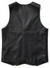 Lambskin Leather Stylish Classic Men's Black Vest Coat Real Handmade Genuine