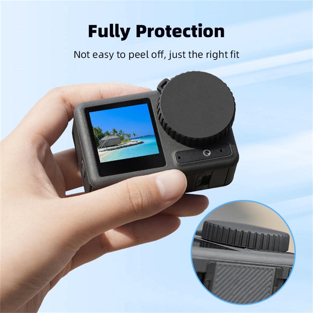Camera Lens Protective Cover Sports Camera Scratch-Resistant Silicone Lens Cap Compatible For OSMO Action4/Action3 Camera