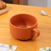 Wide-mouth Retro Ceramic Breakfast Mug - Large Capacity, Single-ear Design