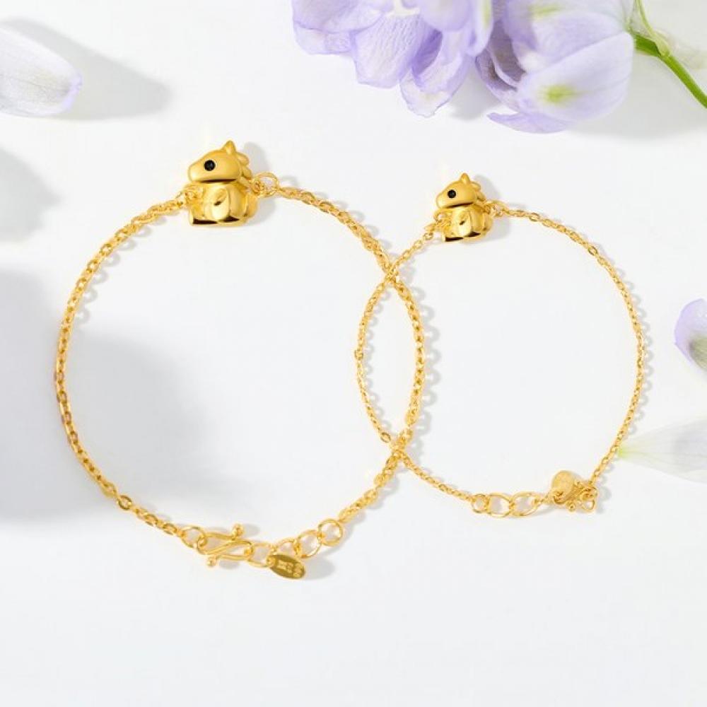 Porti 24k Gold 1.875g Horse Zodiac Bracelet