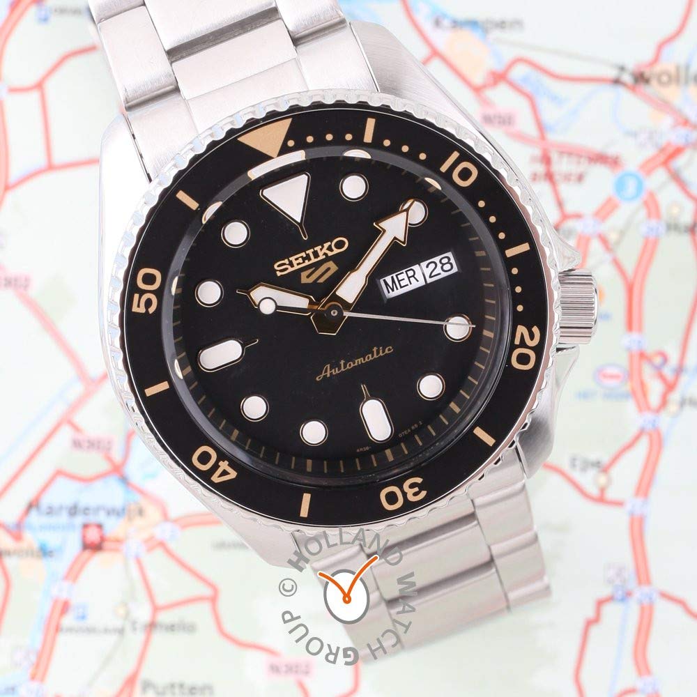 Seiko Pánské 5 sportovních automatických ocelových hodinek SRPD57K1