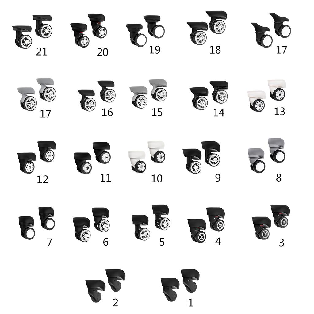 1 pereche de roți pentru bagaje Valisă roată de înlocuire Kit de reparare a hardware-ului cu role roată roată de 360 de grade