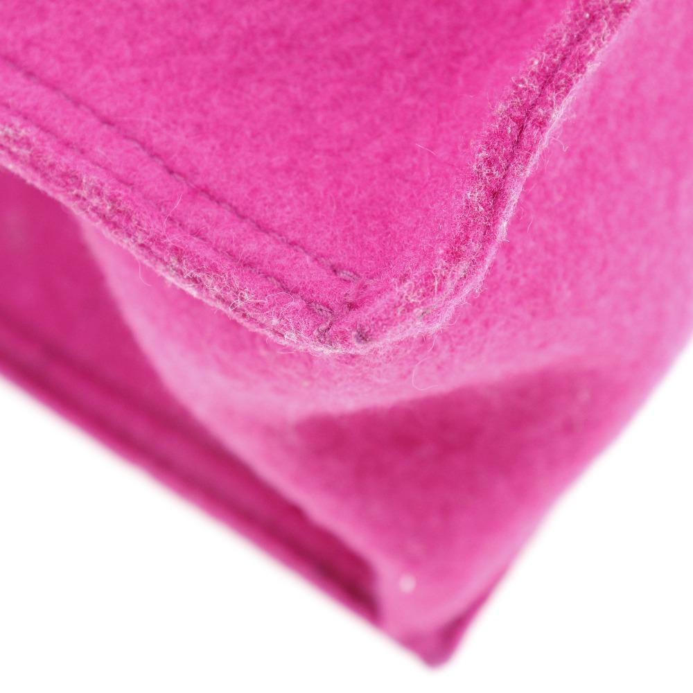 Saint Laurent Tote Bag Pink/black Felt/leather Women Used