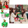 Green Christmas Checkered Tree Pattern Paper Gift Box Christmas Party Decor