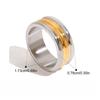 Yori Modern Minimalist 18K Gold PVD Plated Stainless Steel Ring for Women Popular Daily Classy Waterproof Jewelry Accessory