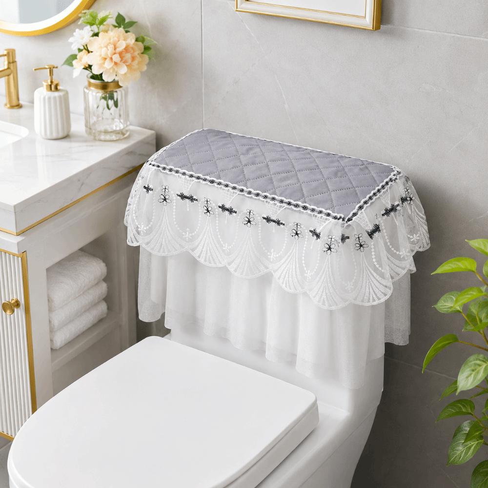 Gerichtsstil Toilettenabdeckung Vintage Toiletten-Sitzbezug Toilettenspülkastenabdeckung Badezimmer