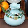 Guoguo Hetian Jade Multi-Treasure Bracelet with Copper, 8mm