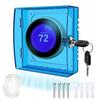 With Lock Thermostat Lock Box Transparent Lockable Thermostat Guard  On Wall