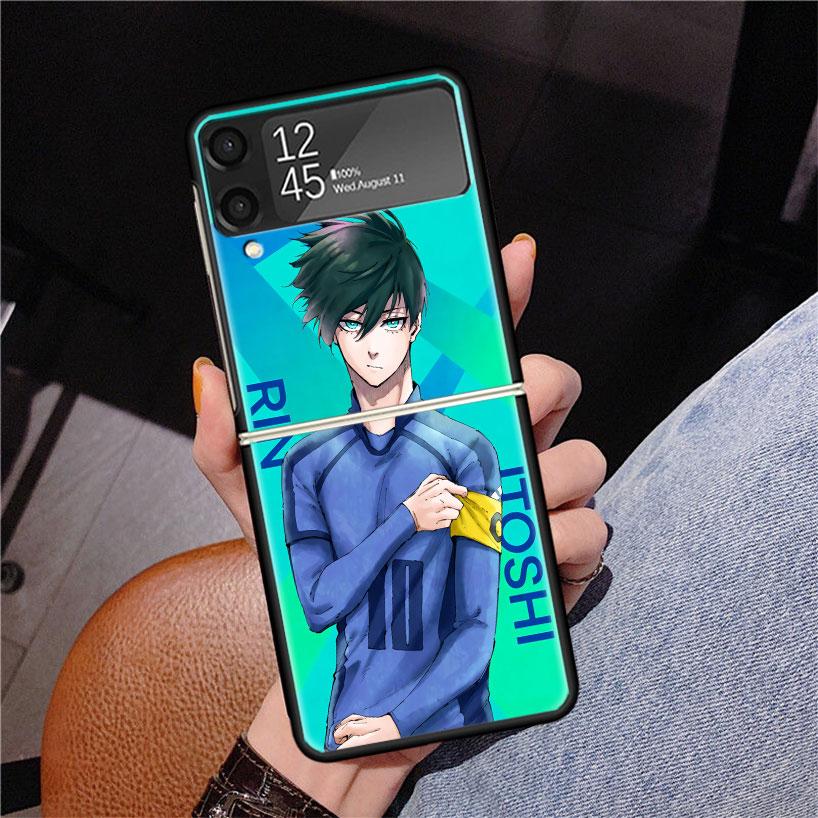 Heißes Anime Blue Lock Handyhülle Für Samsung Z Flip 7 6 5 4 3 Galaxy ZFlip7 ZFlip6 ZFlip5 ZFlip4 ZFlip3 5G Druck Hülle