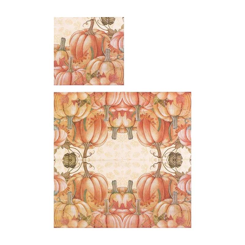 20pcs/Pac 33*33cm 2-Ply Disposable Party Napkin Thanksgiving Pattern