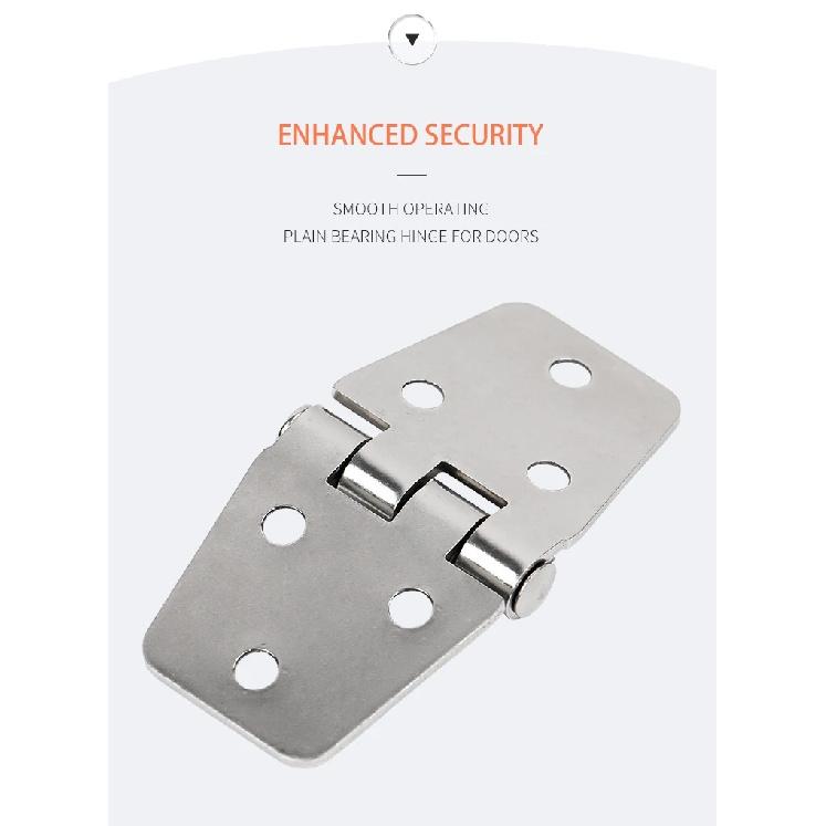 Alastin 4Pcs Door Hinges Marine Grade 316 Stainless Steel Hinge for Boat Window Hinges Marine Hardware 76*38mm