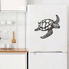 Metalen Schildpad Wanddecoratie Zwarte Zee Schildpad Wandkunst Ornament Kust Wanddecoratie voor Strandhuis Oceaan Thema Kamer Decor