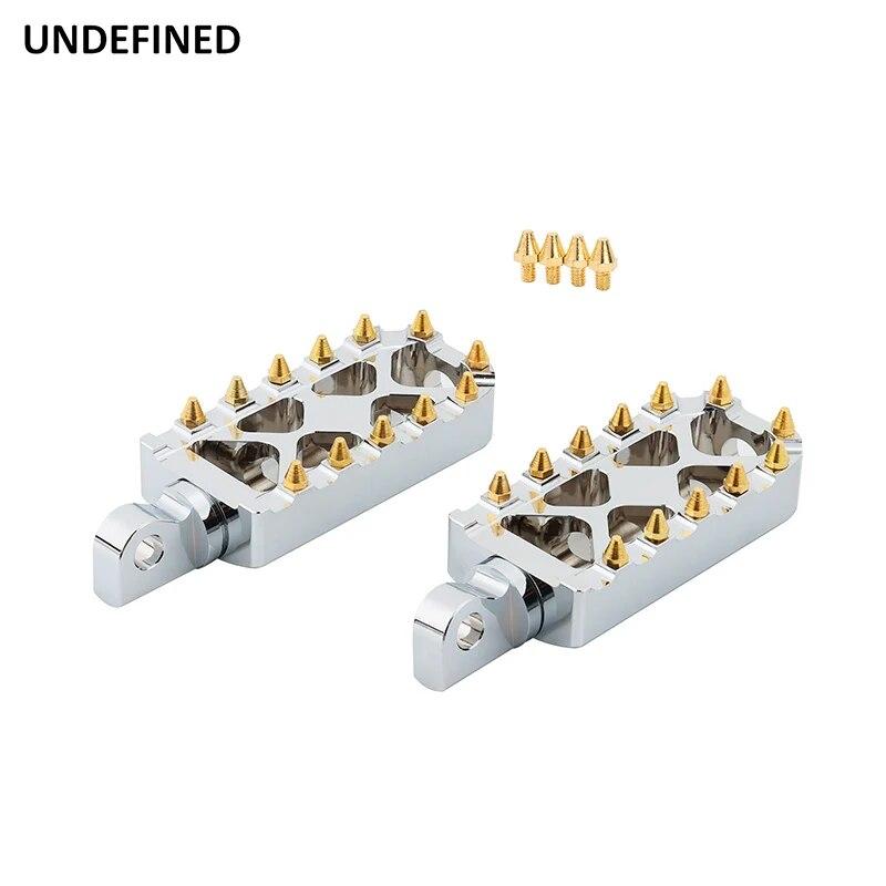 Golden MX Foot Pegs Footrest Gear Shift Brake Pedals Toe Shifter Pegs for Harley Dyna Fatboy Sportster 883 StreetBob FXDF Bobber