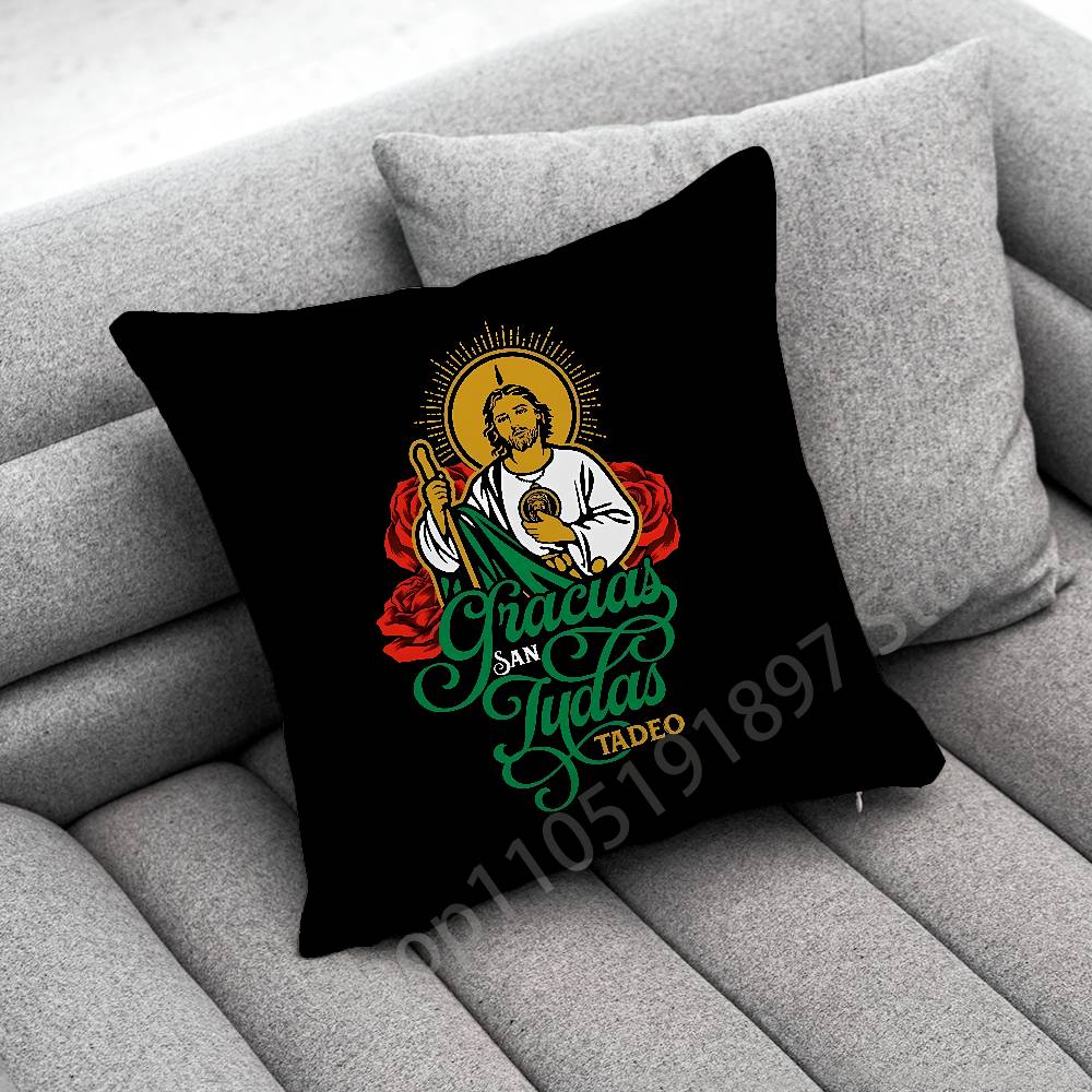 Marble San Judas Tadeo Throw Pillow Case For 55x55cm 40x40cm 45x45cm 50x50cm 30x30cm Square Office Pillowship Cover