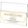 Business License Frame 2pcs, 4x10 Acrylic Business Certificate Holder for Wall with Tape No Drilling, License Holder for Cosmetology Salon Barber