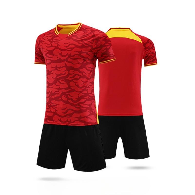 Kurzärmeliges Fußballtrikot-Set für Erwachsene und Kinder, atmungsaktives, schnelltrocknendes Fußball-Trainings-Trikot