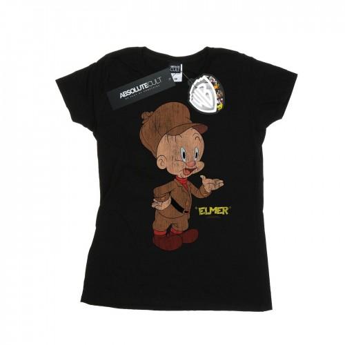 Looney Tunes Womens/Ladies Elmer Fudd Distressed Cotton T-Shirt