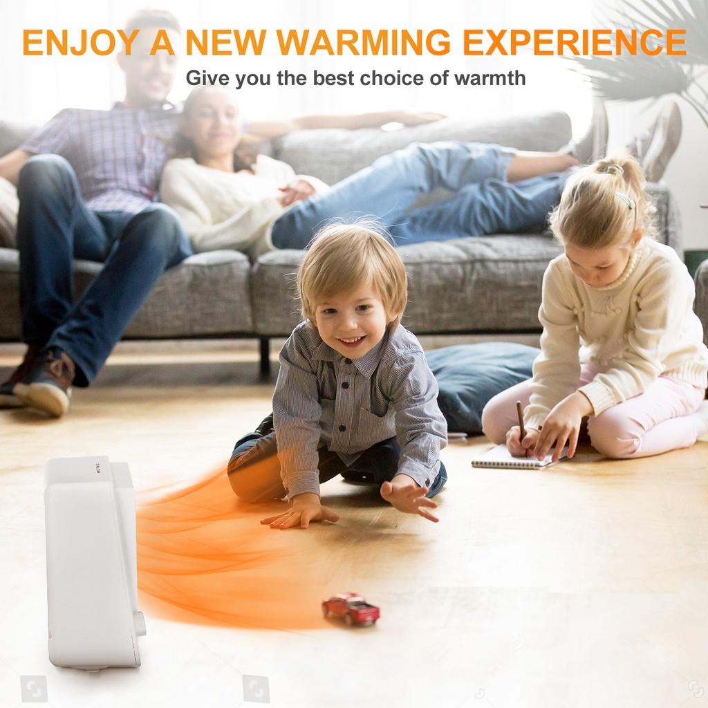 

750W/1500W Electric Heater Portable Heating Fan Mini Desktop Air Cold Warm Heater Fan Winter 2Gear for HomeOffice