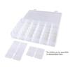 Portable 36-Grid Clear Hard Plastic Adjustable Jewelry Organizer Box Storage Container Case with Removable Dividers