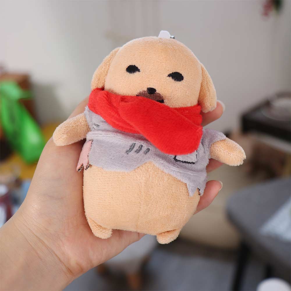 Poor Tired Dog Plush Doll Stuffed Animal Puppy Plush Keychain Dipping Sauce Dog  Gifts for Kid