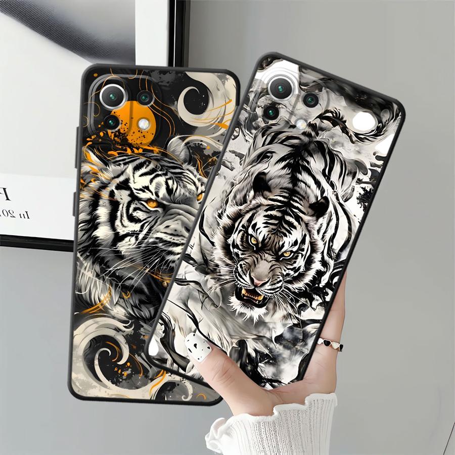 Cool Silver Tiger Funda Phone Cover Case for Xiaomi Mi 11T 12T Pro 12 10T 13 Lite 14 12X 11