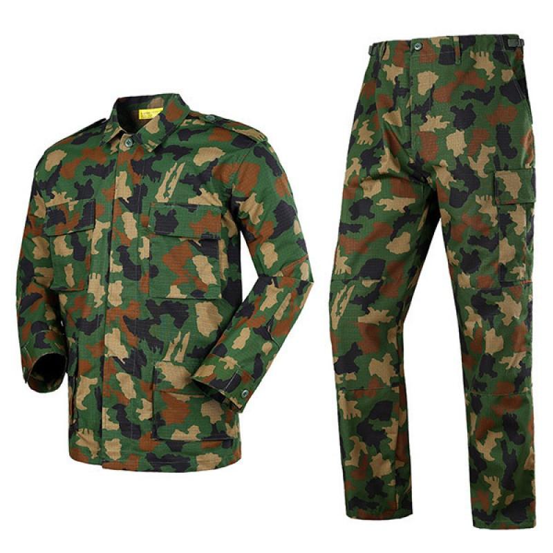 Set Uniforme Tattica BDU Mimetica da Uomo Maglia da Combattimento Pantaloni Stile Militare per Esterno Escursionismo Campeggio Allenamento