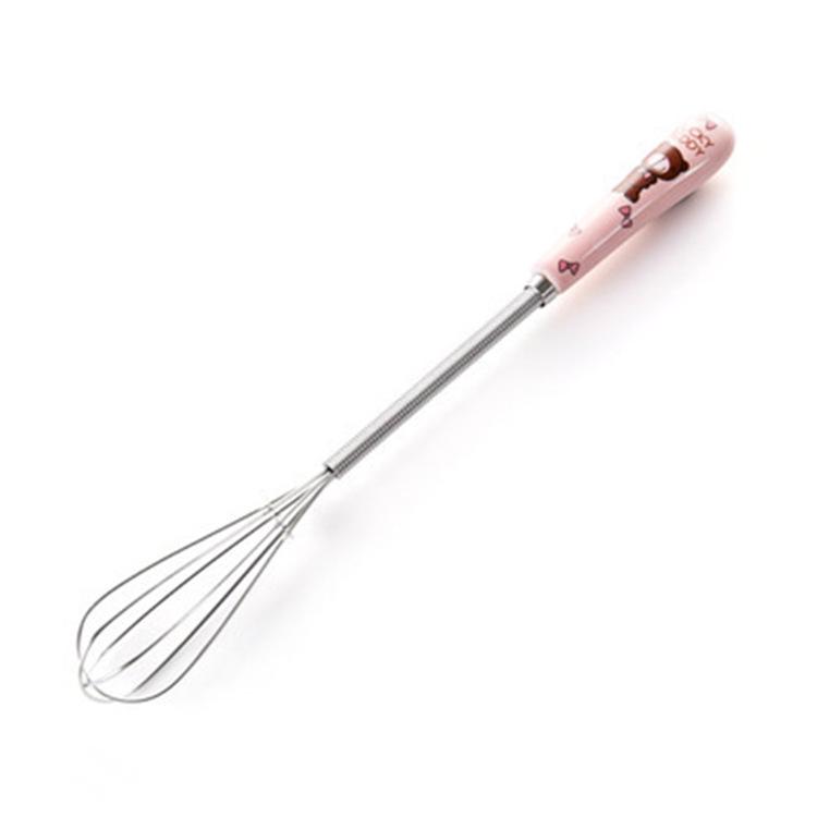 Ceramic Handle Cute Bear Egg Beater - Stainless Steel Whisk for Baking