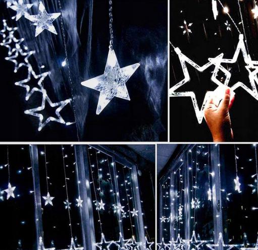 LED Christmas tree light curtain stars for Christmas trees cold 120 4.7m