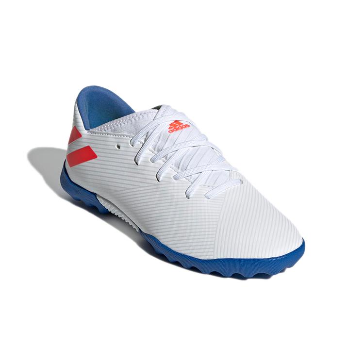Adidas Messi 19.3 Turf J Abrasion Resistant Low top Kids' Soccer Shoes White Blue Red Teenagers F99930