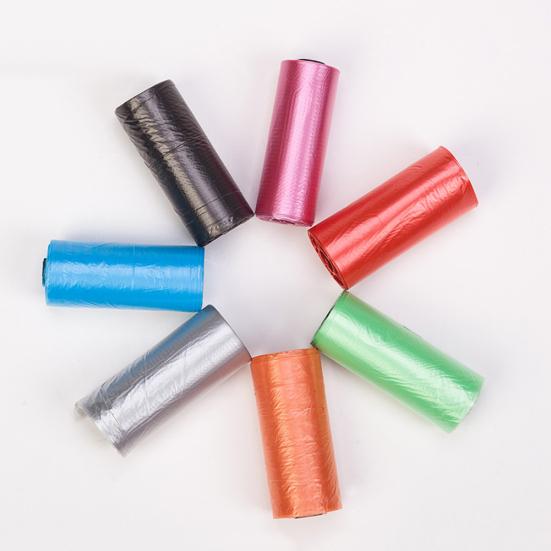 4Rolls/60Pcs Dog Bags Solid Color Leak-proof Eco-friendly Pet Waste Bags for Home