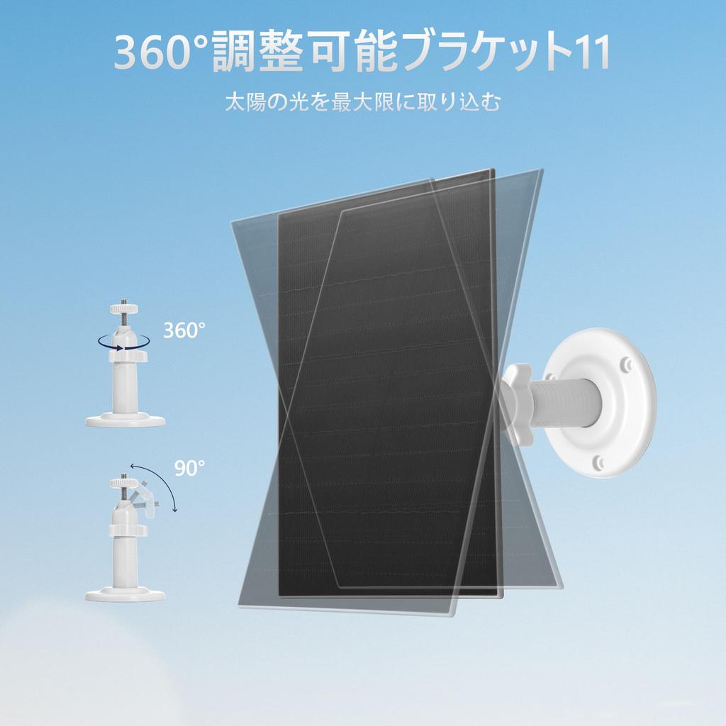 Nicesolar USB Solar 5V Kompaktowy Solarny IP65 do Zabezpieczeń Panel Solarny Zasilany Energią Słoneczną, 8W, Kompatybilny z Zewnętrznym Użytkowaniem, Ładowarka, Wodoodporny, Złącze Type-C, Kamery,