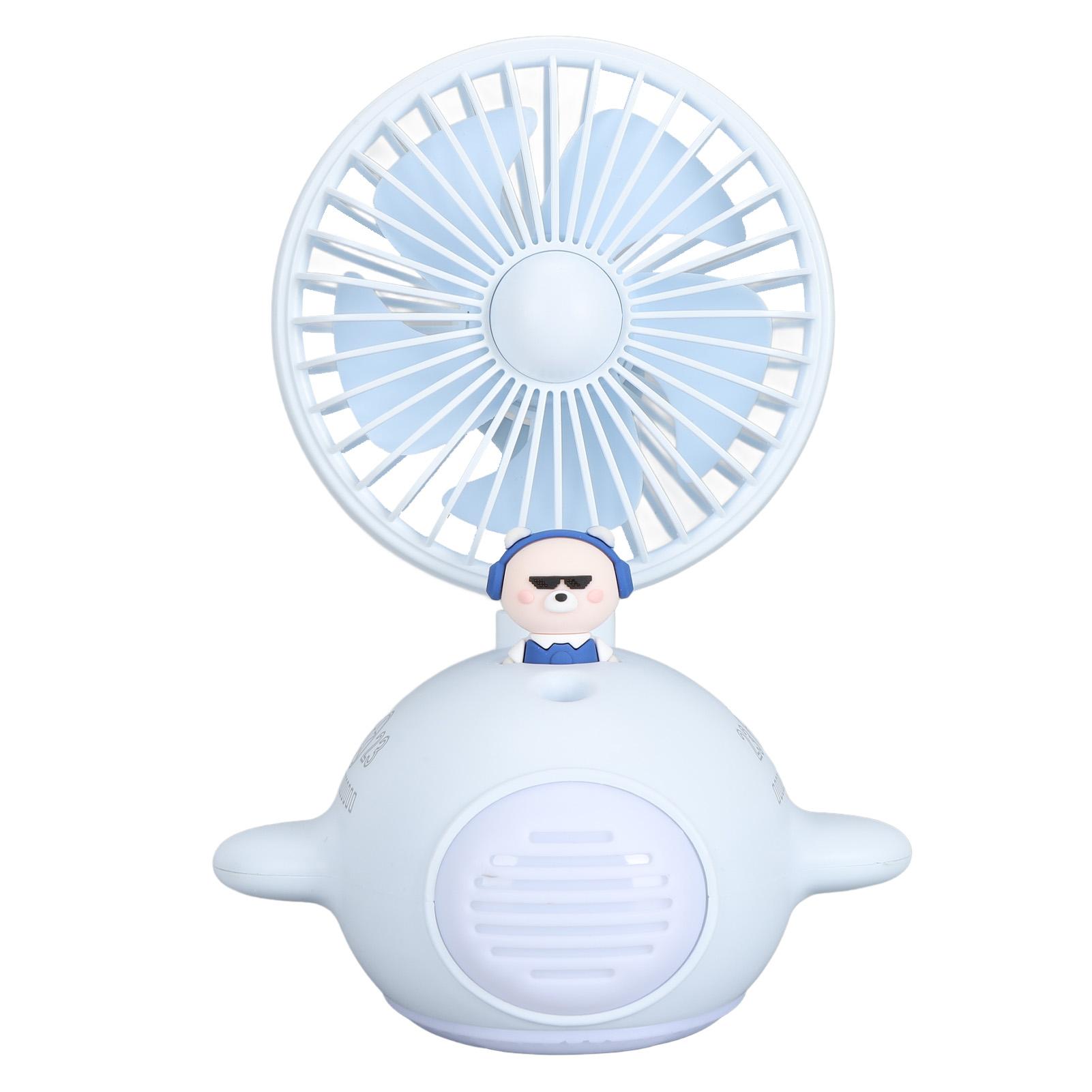 

Desktop Cooling Fan with Mist Function USB Rechargeable Fan Portable Small Misting Fan for Home синій
