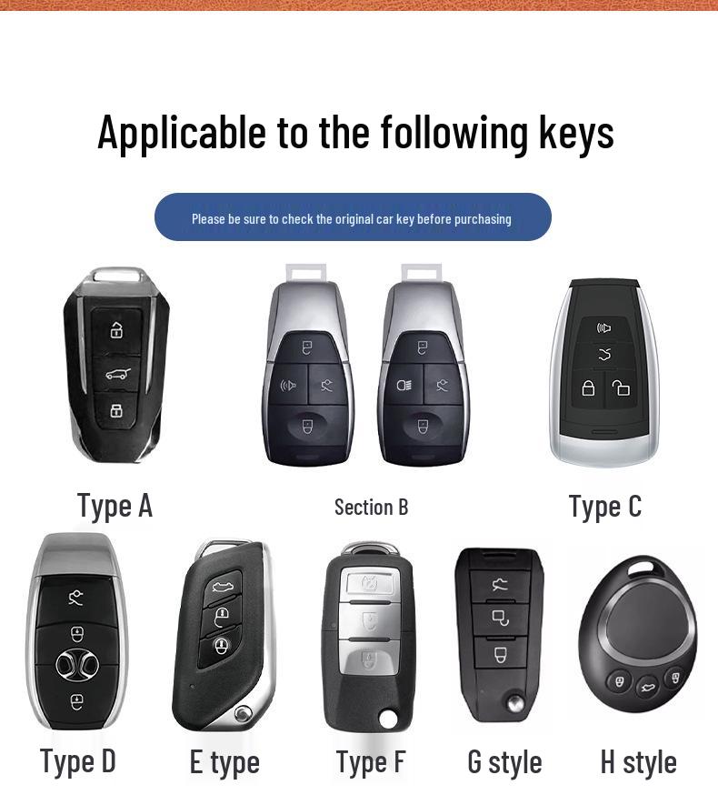 BAIC Key Case for Senova D50, D70, Zhixing X55, X65, U7 EX5 New Energy - Minimalist Design