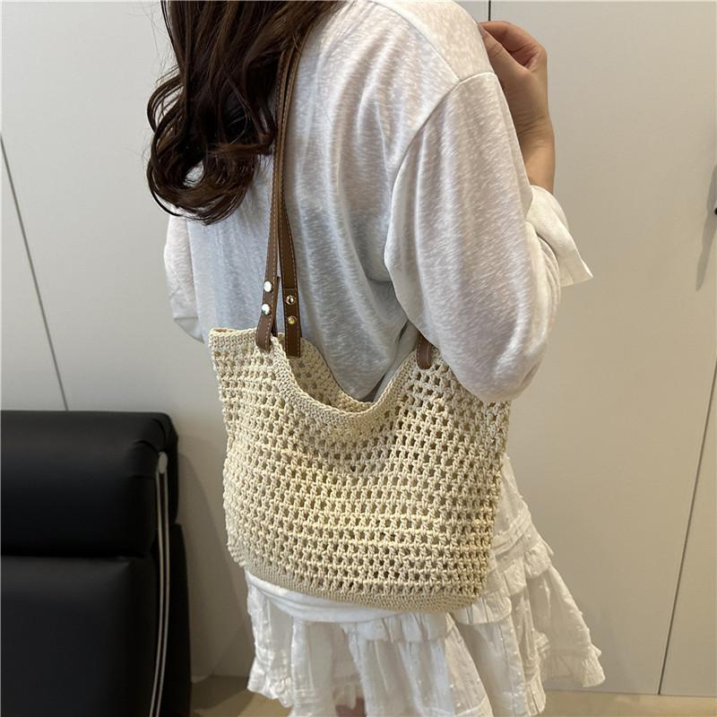 Large Capacity Cozy Knit Tote Bag For Daily Casual Fashion Women
