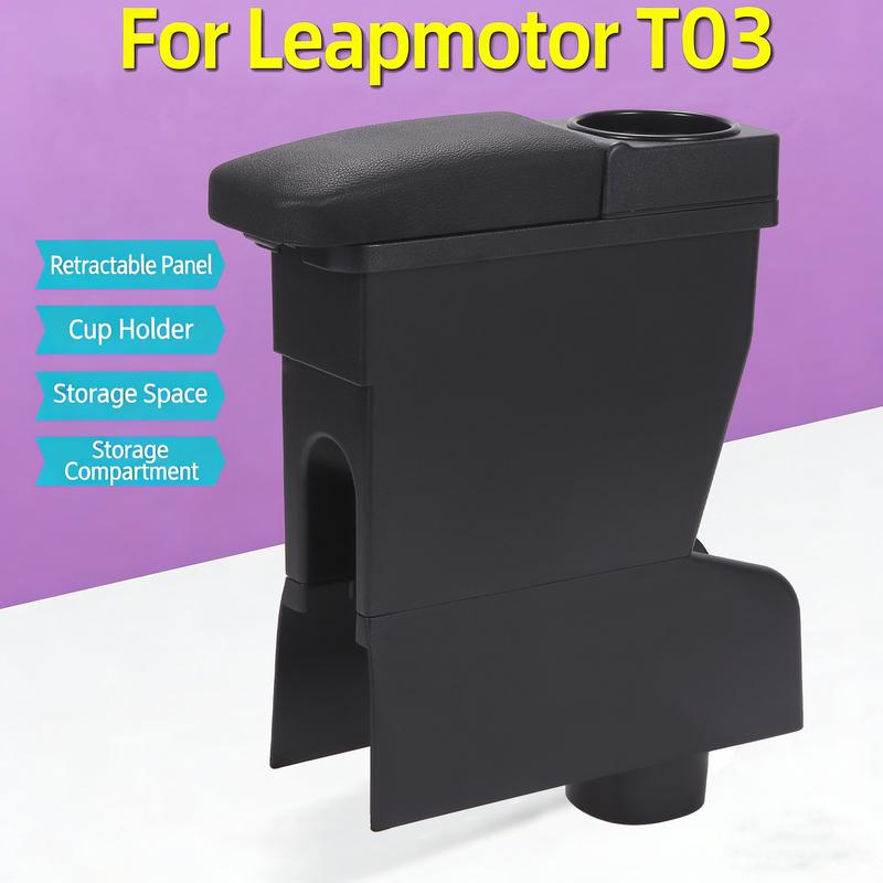 Für Leapmotor T03 Armlehnenbox Für Leapmotor T03 Auto-Armlehne 2021-2026 Zentraler Stauraum Getränkehalter Autozubehör Teile