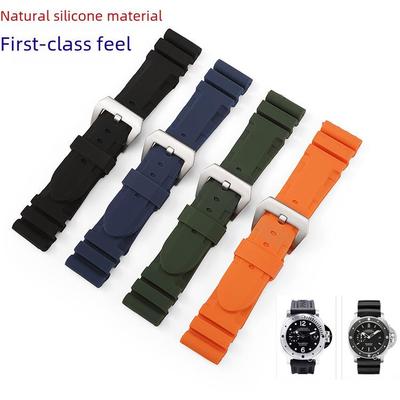 Montre Homme Panerai Bracelet Silicone: Bracelet de remplacement en caoutchouc souple Berny en 22 mm, 24 mm ou 26 mm.