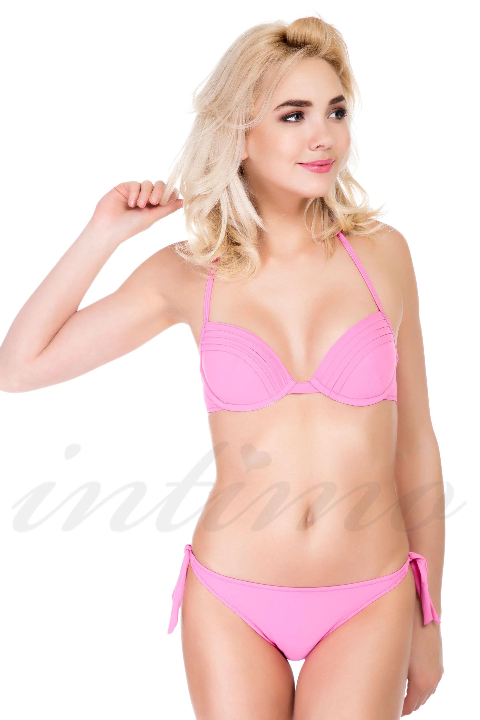 

Купальник Push Up gel, плавки сліп Lilly (46075) 42C/S рожевий