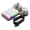 12 Keys 4 Knobs Photoshop Gaming Keypad RGB USB Wired/Bluetooth-Compatible Mini Mechanical Keyboard Red Switch for Office Gaming