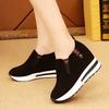Zapatos de algodón para mujer Zapatos de mujer Zapatos individuales de poliuretano con cubierta de tela de tacón medio