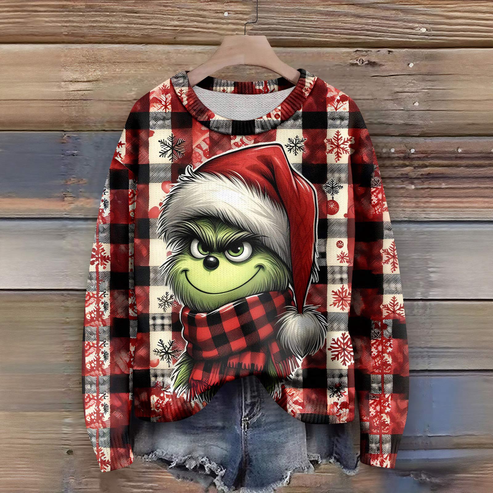 

Пуловеры с длинным рукавом для женщин, с круглым вырезом, повседневные, милые, с принтом, вязаные, оверсайз S