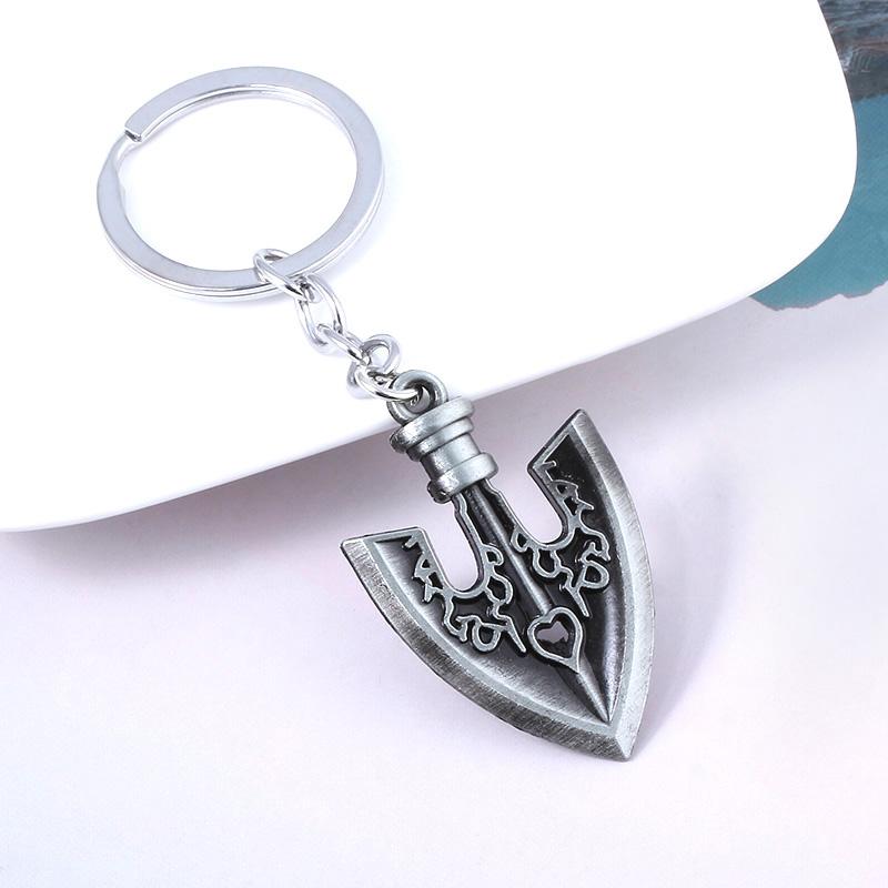 Anime JOJOS BIZARRE ADVENTURE Keychain Kujo Jotaro Arrow Metal Pendant Chain Choker Keychain Charm Gifts Cosplay Jewelry