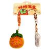 1pair Bag Hanging Knitted Flower Pendant Woolen Car Keyrings Cute Crochet Fruit Keychains  Backpack