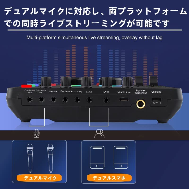 Караоке-комплект BONKYO F999 для домашних диджеев, микшер, звуковая карта для прямой трансляции, устройство для изменения мужского/женского голоса, микрофонная стойка, держатель для планшета, стойка для микрофона, поп-фильтр,