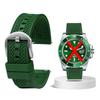 20mm 22mm Premium-Grade Fluororubber Watch Strap For Seiko IWC Rolex Casio Waffle Strap Universal Men Diver Sports Watch Band