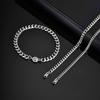 Men's Cuban Chain Bracelets with Circular Pressing Button,Waterproof Stainless Steel Chain Links Wrisbtand,Casual Jewelry Gifts