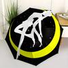 Starry Night Dancer: Unique Circular Art PrintUmbrella, Portable 3-Fold Compact Umbrella for Men & Women Gift