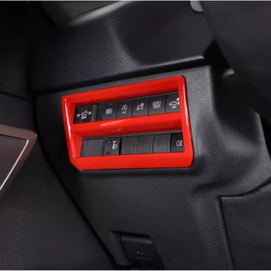 For Toyota Sequoia  2024 2025 Car Headlight Switch Frame Trim 1pcs Red