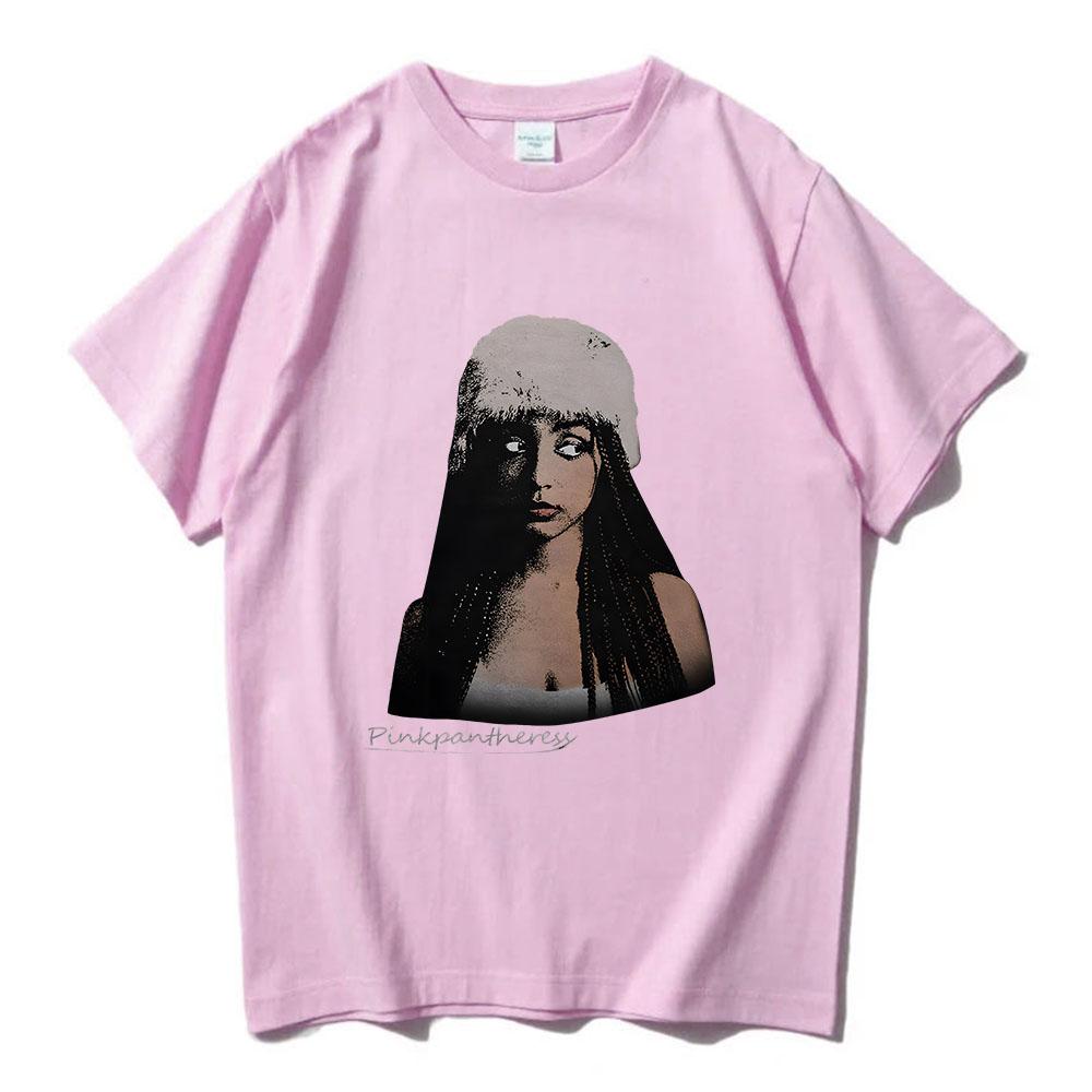 Singer PinkPantheress Tshirt Camisas De Hombre Hip Hop Cotton Comfortable Teeshirt Short Sleeve Summer Women Tshirts Harajuku