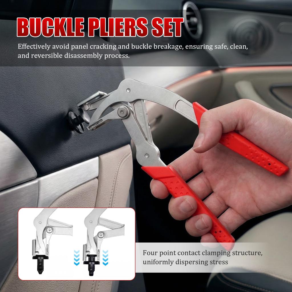 Car Clip Removal Pliers Stainless Steel Panel Clip Removal Pliers Spring Loaded Panel Cars Clip Pliers for Automotive Fasteners